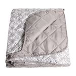 Покрывало 200х220 см Melissa Витраж двустороннее стеганое серо-бежевое (509172/5)