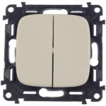 Выключатель Legrand Valena Allure двухклавишный встраиваемый слоновая кость (752805)