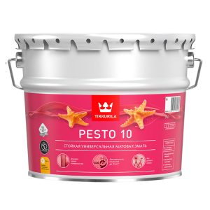 Эмаль алкидная Tikkurila/Tikkivala Pesto 10 база A матовая 9 л