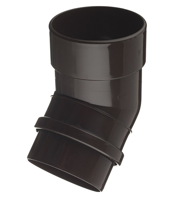 original-32493.jpg Колено трубы Docke Lux пластиковое d100 мм 45° шоколад RAL 8019 — изображение 1