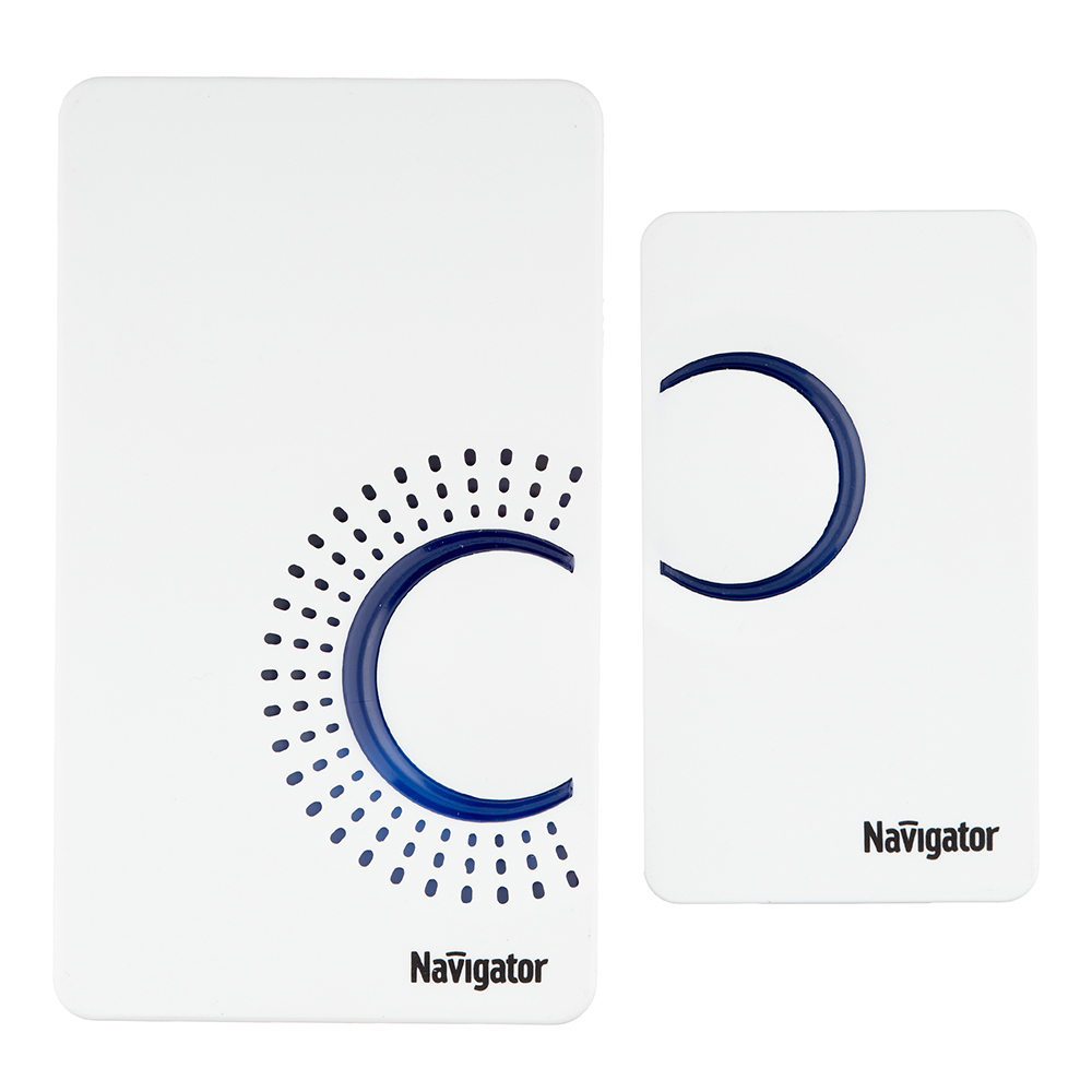 original-32513.jpg Звонок Navigator (616964) беспроводной с кнопкой 36 мелодий белый — изображение 1