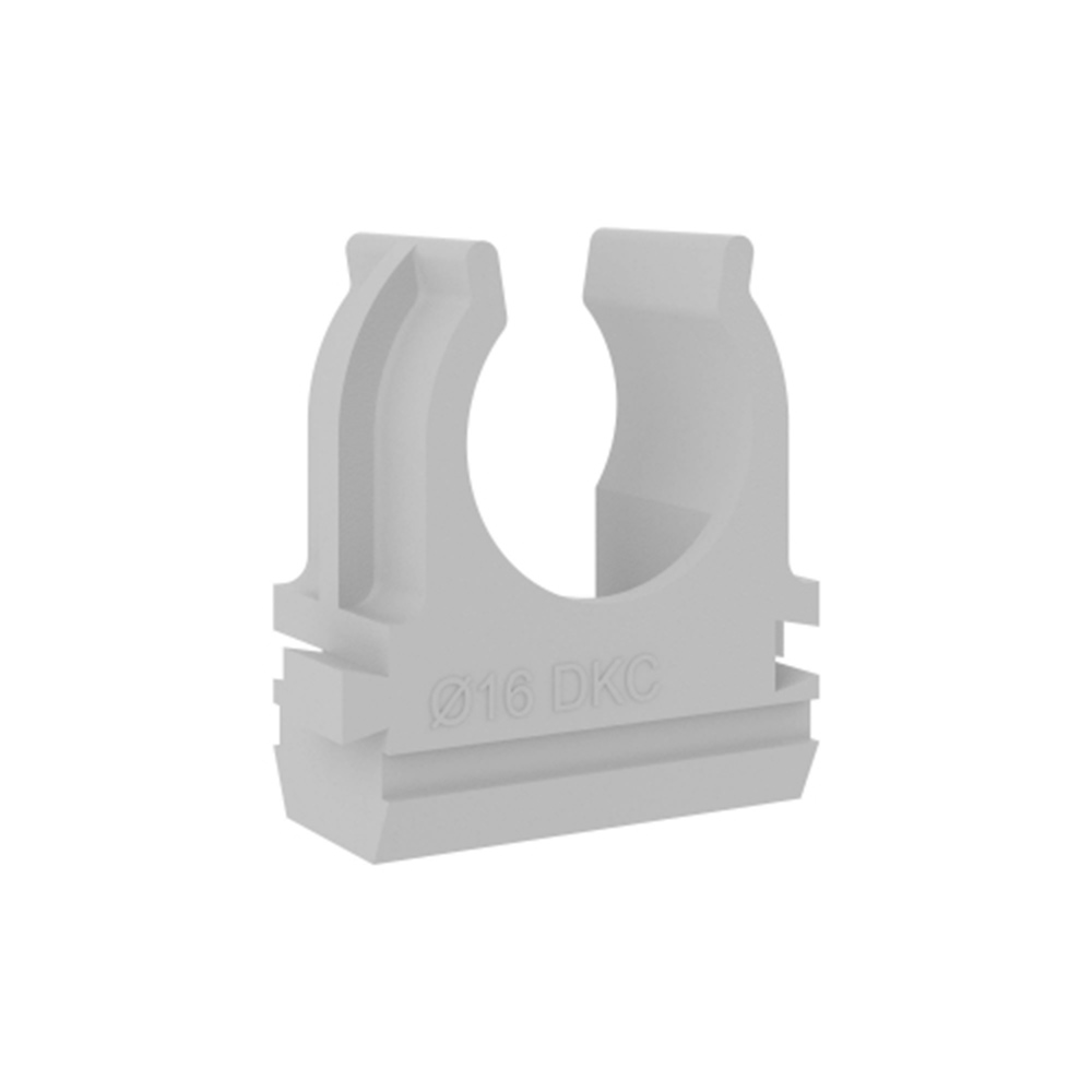original-32557.jpg Крепеж-клипса для труб 16 мм DKC серая (100 шт.) (51016) — изображение 1