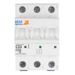 Автоматический выключатель модульный КЭАЗ OptiDin BM63 3P 32А тип C 4,5 кА 230/400 В (326815)