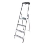 Стремянка алюминиевая 4 ступени 80 мм с лотком-органайзером 0,81 м Новая высота