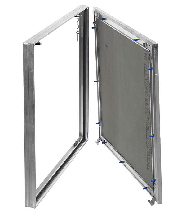 original-33392.jpg Люк ревизионный под плитку Хаммер Гиппократ-П алюминиевый 600х600 мм скрытый нажимной — изображение 1