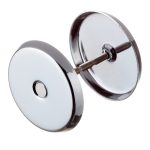 Заглушка декоративная круглая розетка хром