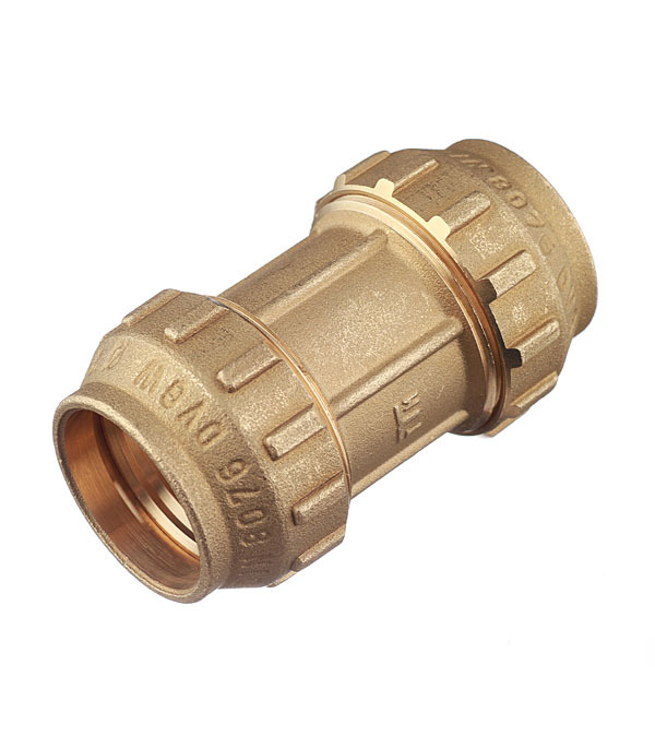 original-33607.jpg Муфта ПНД Tiemme компрессионная 32х32 мм латунь — изображение 1