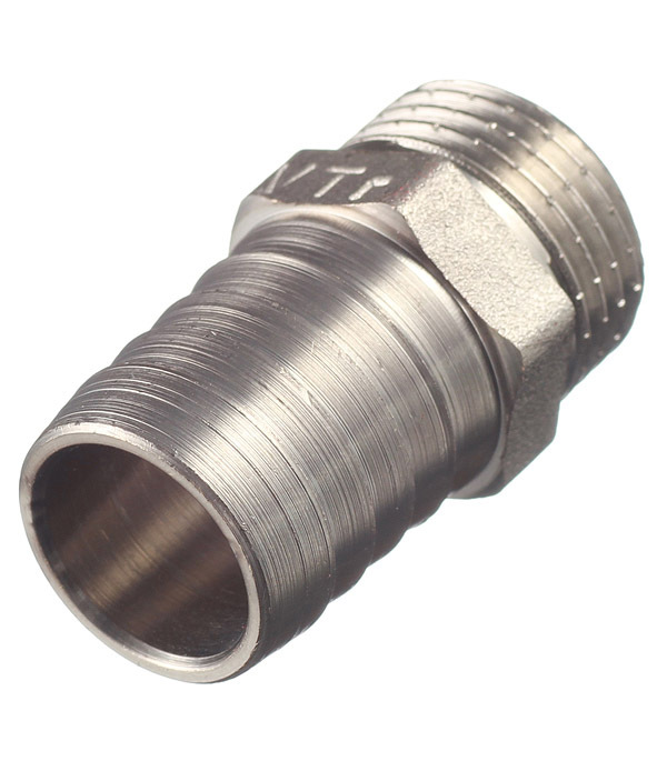 original-33844.jpg Штуцер Valtec для присоединения шланга 1/2 НР(ш) х 20 мм латунный (VTr.650.N.0420) — изображение 1