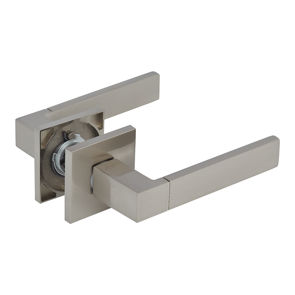 original-33918.jpg Ручка дверная Lavelly Marigold тонкая квадратная розетка матовый никель/хром (990338) — изображение 1