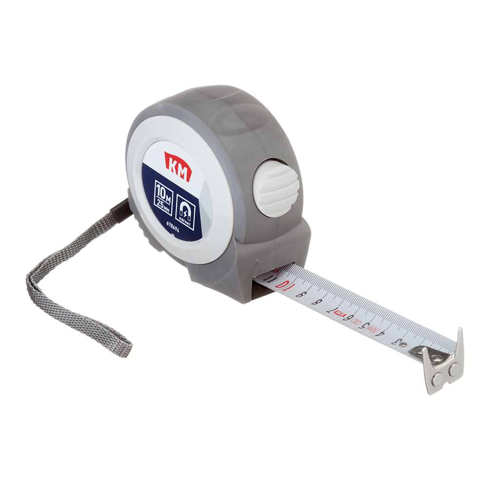 original-33953.jpg Рулетка КМ с автостопом магнитная 10 м x 25 мм — изображение 1