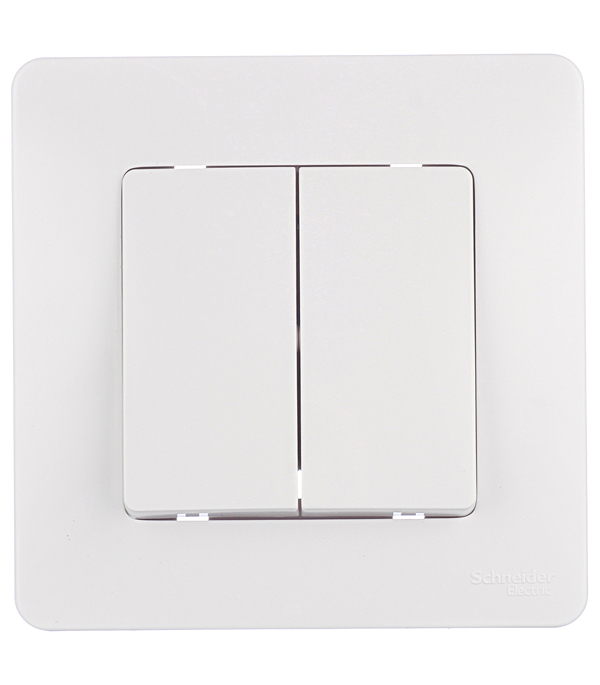 original-34057.jpg Выключатель Systeme Electric Blanca двухклавишный встраиваемый белый (BLNVS010501) — изображение 1