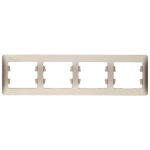 Рамка Systeme Electric Glossa четырехместная титан (GSL000404)