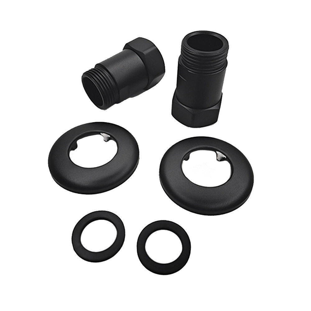 original-34274.jpg Соединитель прямой для полотенцесушителя Indigo 1 ВР(г) х 1 НР(ш) черный муар — изображение 1