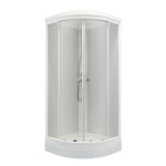 Душевая кабина Triton Ультра 80х80х217,5 см стекло прозрачное 4 мм с низким поддоном полукруг