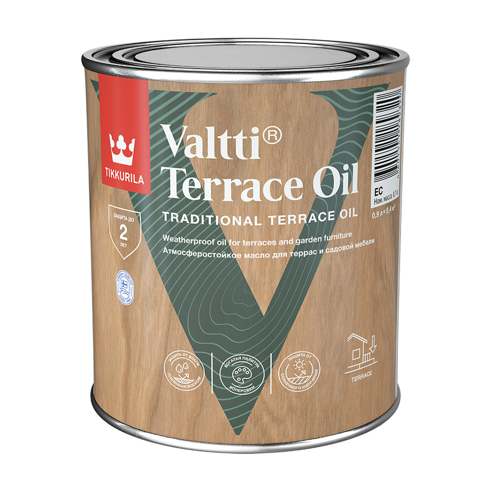 original-34457.jpg Масло Tikkurila/Tikkivala Valtti Terrace Oil для террас основа EC 0,9 л — изображение 1
