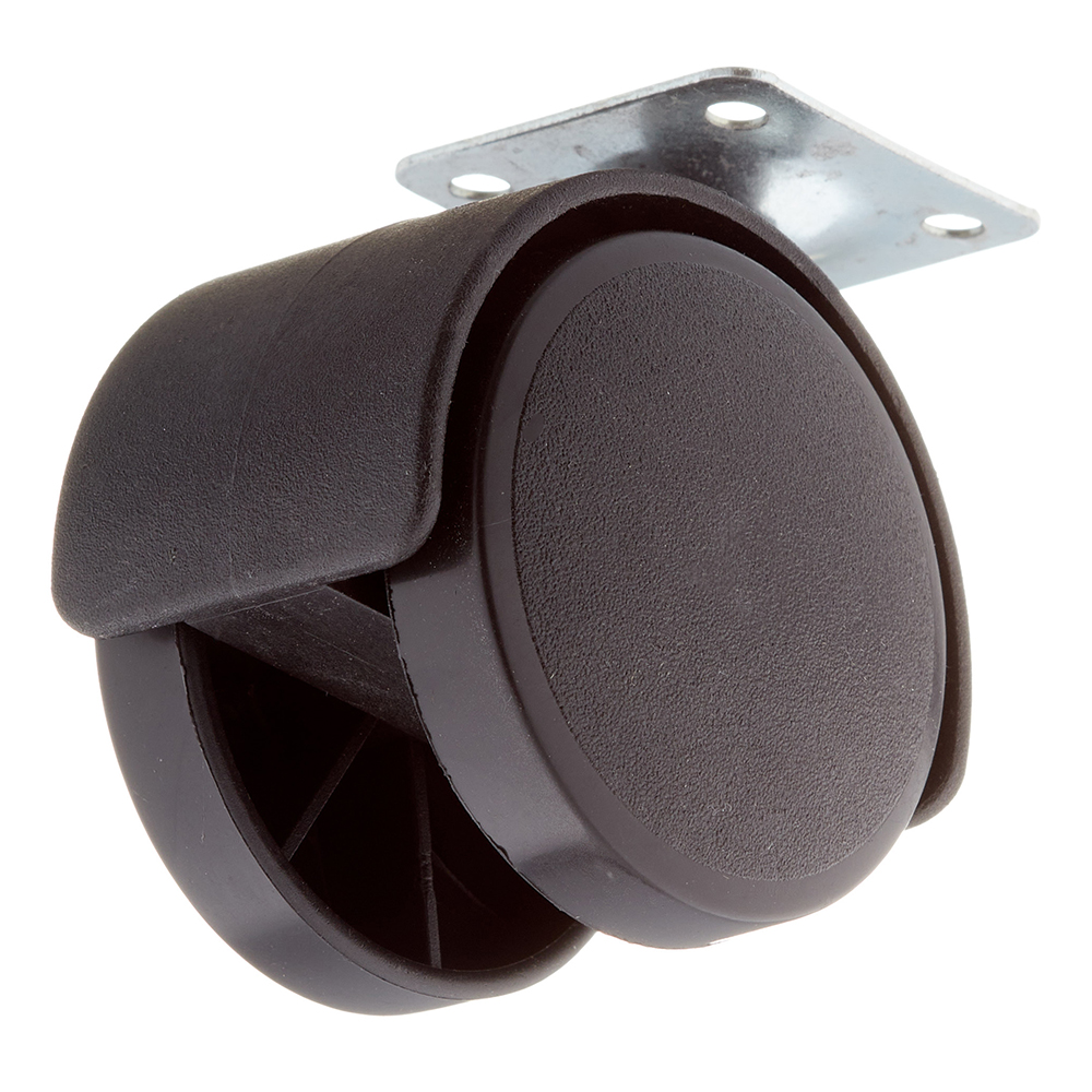 original-34517.jpg Ролик двойной на площадке d50 мм (черный/черный) — изображение 1