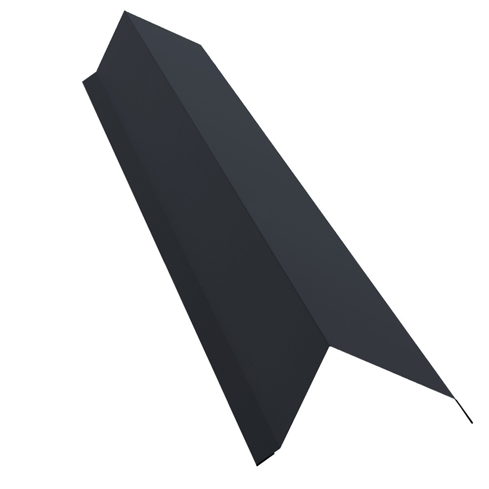 original-35068.jpg Планка торцевая для металлочерепицы 100х80 мм 2 м графитово-серая RAL 7024 матовая satin matt — изображение 1