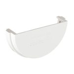 Заглушка желоба пластиковая d120 мм Grand Line белая RAL 9003