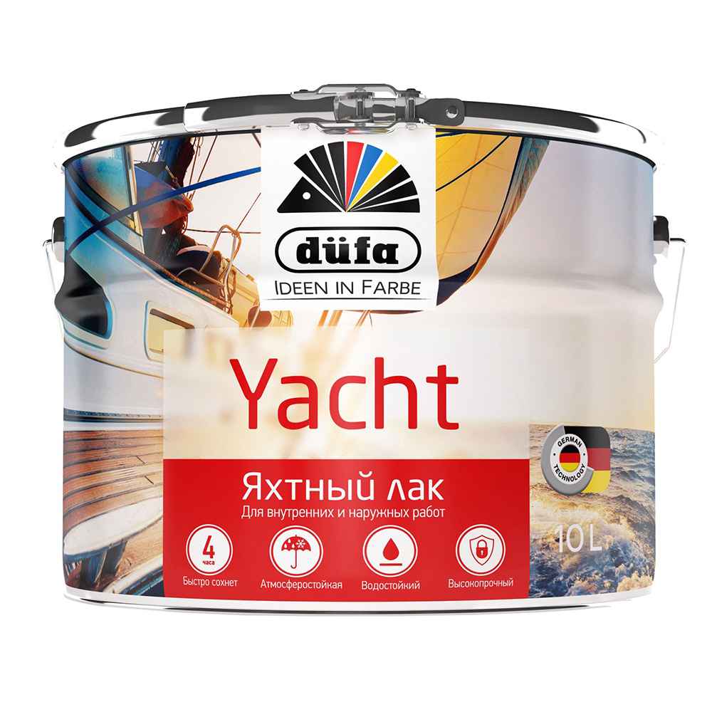 original-35484.jpg Лак алкидно-уретановый яхтный Dufa Yacht бесцветный 10 л полуматовый — изображение 1