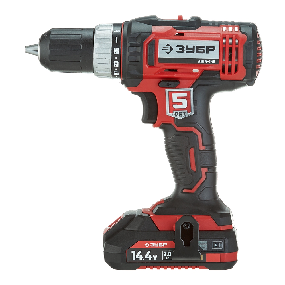 original-35546.jpg Дрель-шуруповерт аккумуляторная Зубр ДШЛ-145-22 14,4 В 2 Ач Li-Ion 2 АКБ и ЗУ — изображение 1
