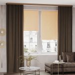 Штора сатен коричневая 180х260 см Legrand Софт (58093785)