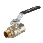 Кран шаровой латунный Stout SVB 1/2 ВР(г) х 1/2 НР(ш) полнопроходной ручка прямой (SVB-0003-200015)