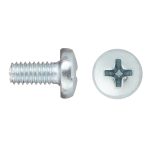 Винт оцинкованный M4x8 мм DIN 7985 полукруглая головка (20 шт.)