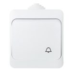 Выключатель Systeme Electric Этюд одноклавишный накладной белый с самовозвратом (KA10-041B)