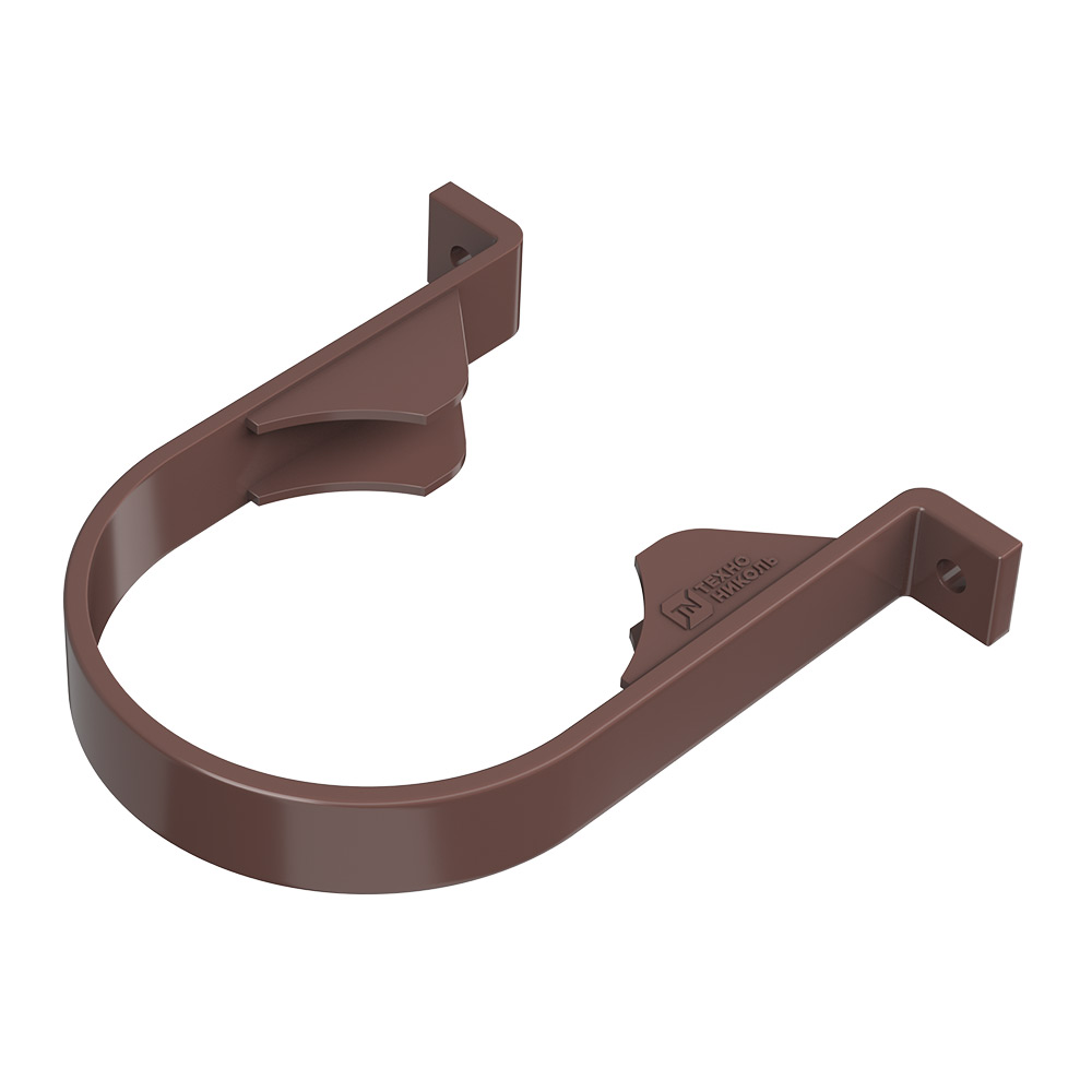 original-3625.jpg Хомут трубы Технониколь пластиковый d82 мм коричневый RAL 8017 — изображение 1