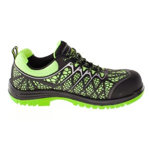 Полуботинки рабочие текстильные со светоотражающими элементами размер 45 зеленые Мистраль Неон (130169)