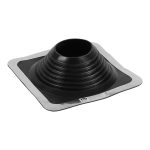 Проходка кровельная КМ 425х425 мм для дымоходов d178-330 мм черный силикон