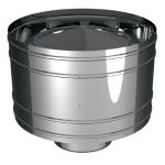 Дефлектор d120 мм на расширителе зеркальный без изоляции AISI 304