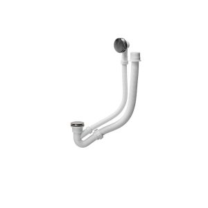 Сифон для ванны McAlpine 1 1/2х50 мм регулируемый полуавтомат с выпуском d70 мм клик-клак с переливом с соединением 50 мм (MRB4CB)