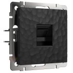 Розетка компьютерная Werkel встраиваемая черная RJ45 (a052047)