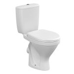 Унитаз-компакт сорт К Модель 04 с горизонтальным выпуском с сиденьем полипропилен белый (64884)