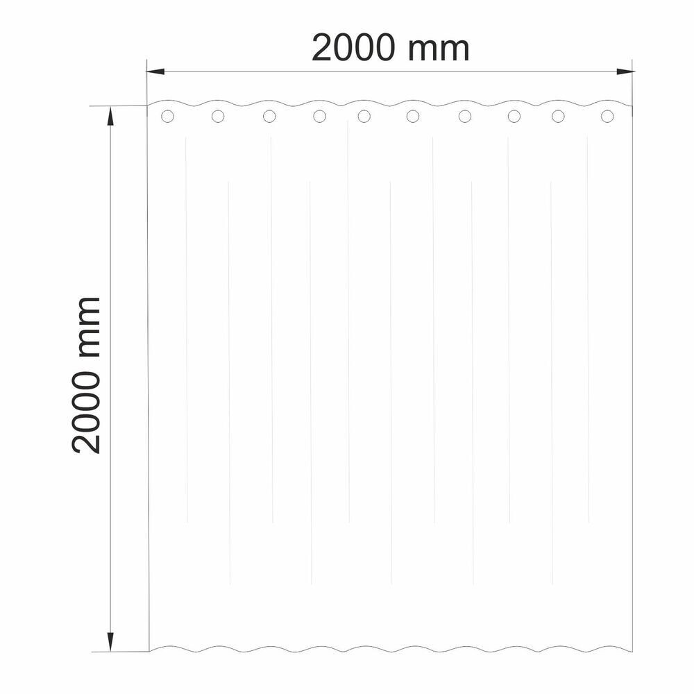 original-37241.jpg Штора для ванны WasserKraft Aland 2000х2000 мм полиэстер черная/белая (SC-85103) — изображение 1