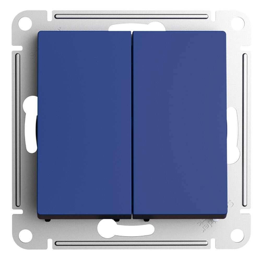 original-37322.jpg Переключатель Systeme Electric AtlasDesign двухклавишный встраиваемый аквамарин (ATN001165) — изображение 1