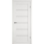 Дверь межкомнатная Атум 28 600х2000 мм ПВХ белая со стеклом с замком и петлями