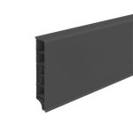 Плинтус ПВХ напольный Ideal Дюра 80 мм графит 2200 мм прямоугольный