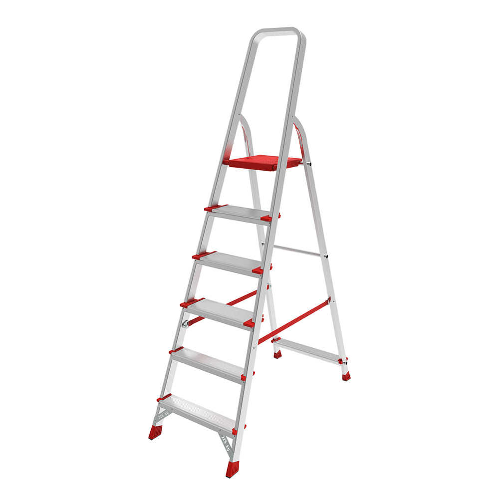 original-3905.jpg Стремянка алюминиевая 6 ступеней 80-130 мм 1,29 м Новая высота — изображение 1
