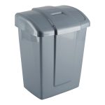 Контейнер для мусора Martika Форте с крышкой 6 л пластик серый