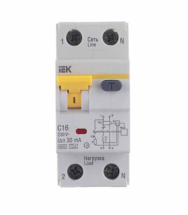 original-4012.jpg Автомат дифференциальный IEK Karat АВДТ-32 16А 1P+N тип A 30 мА 6 кА (MAD22-5-016-C-30) — изображение 1