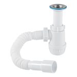 Сифон для раковины и мойки АНИ пласт 1 1/2х40 мм с выпуском d70 мм с соединением 40 мм (A0515)