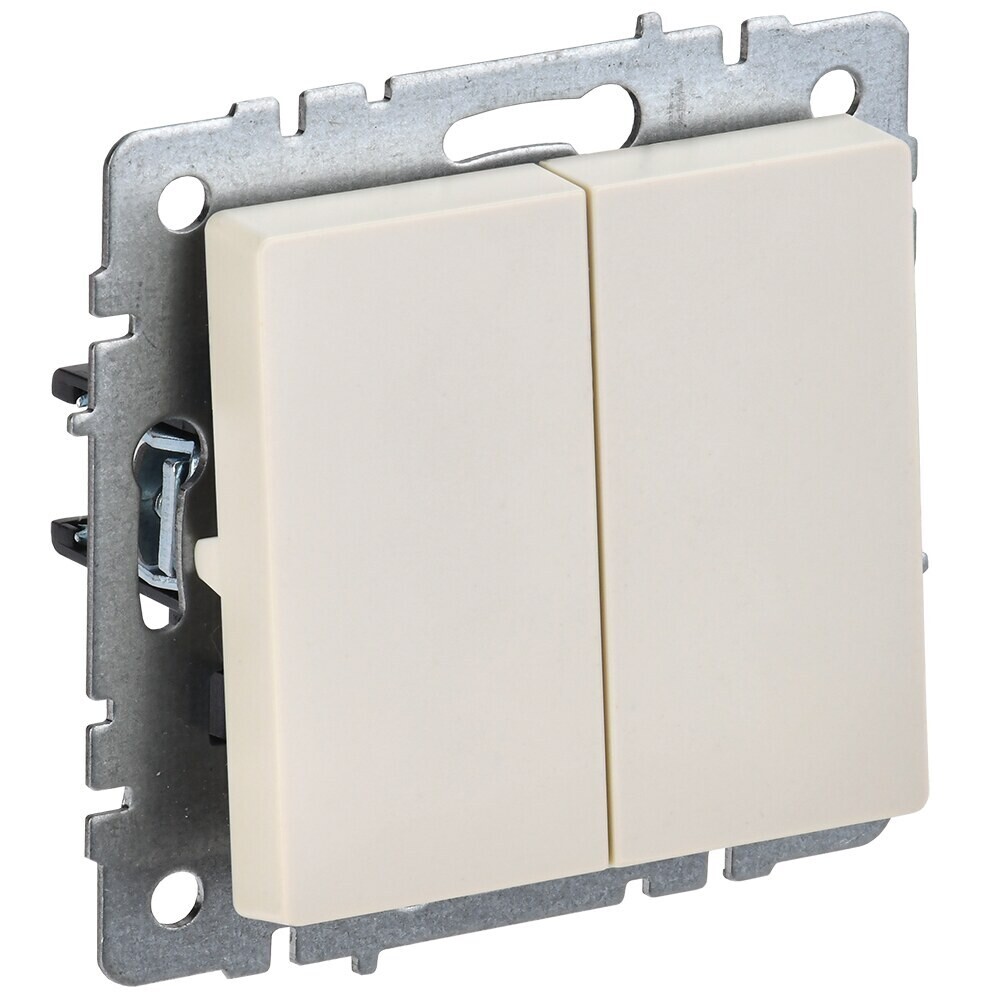 original-4247.jpg Выключатель IEK Brite ВС10-2-0-БрКр двухклавишный встраиваемый бежевый (BR-V20-0-10-K10) — изображение 1