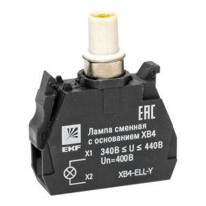 Лампа сменная EKF PROxima ХВ4 10х32х39 мм 400 В IP40 с основанием пластиковая желтая (XB4-ELL-Y)