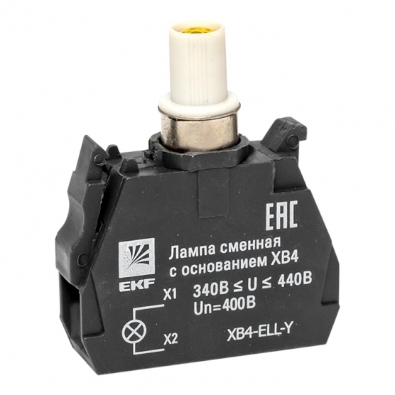 original-4360.jpg Лампа сменная EKF PROxima ХВ4 10х32х39 мм 400 В IP40 с основанием пластиковая желтая (XB4-ELL-Y) — изображение 1