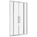 Душевая дверь Abber стекло прозрачное 180х195 см профиль хром 6 мм раздвижная (AG33180H)