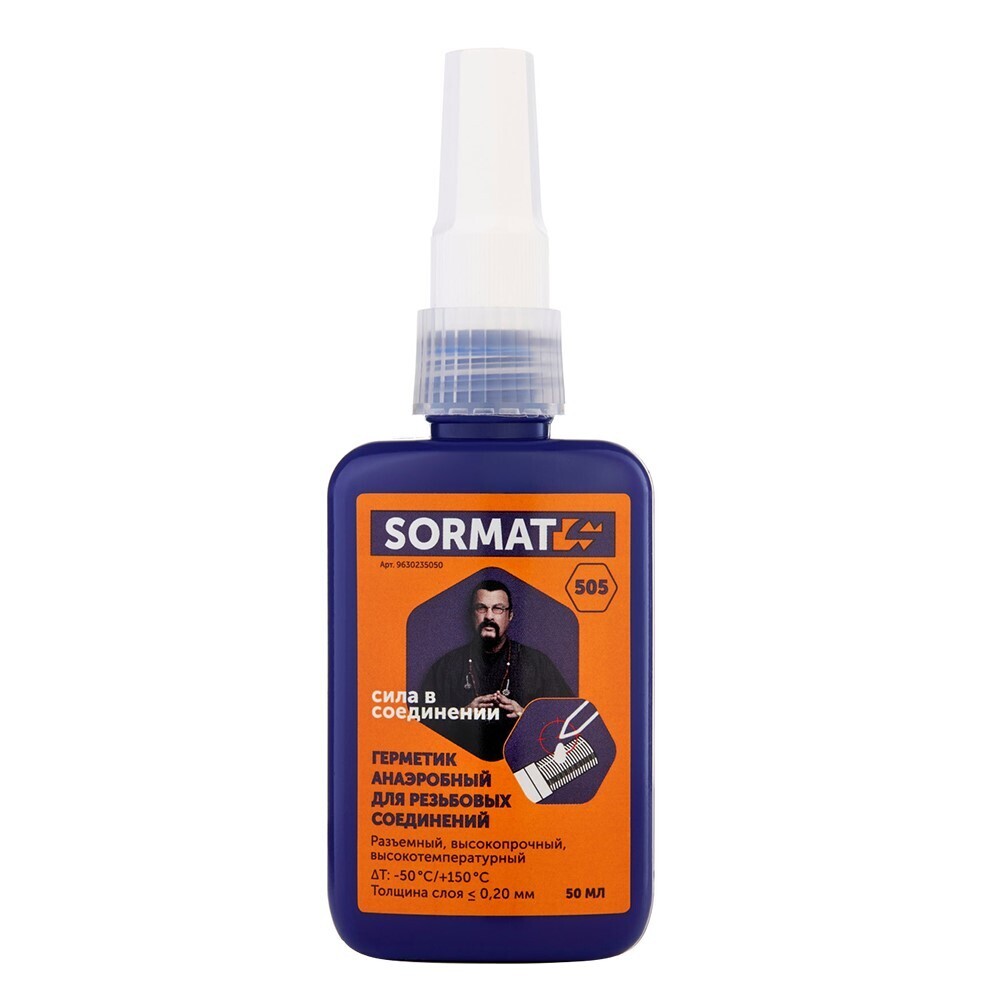 original-4711.jpg Герметик для резьбовых соединений Sormat 505 синий 50 мл — изображение 1