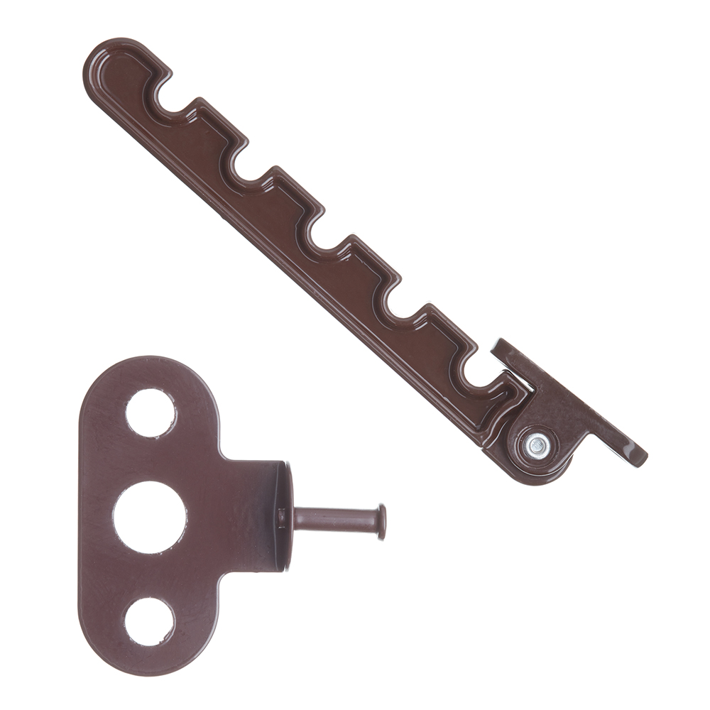 original-484.jpg Ограничитель открывания створки Гребенка стальной коричневый — изображение 1