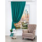 Штора бархат изумрудная 200х260 см Amore Mio (28977)